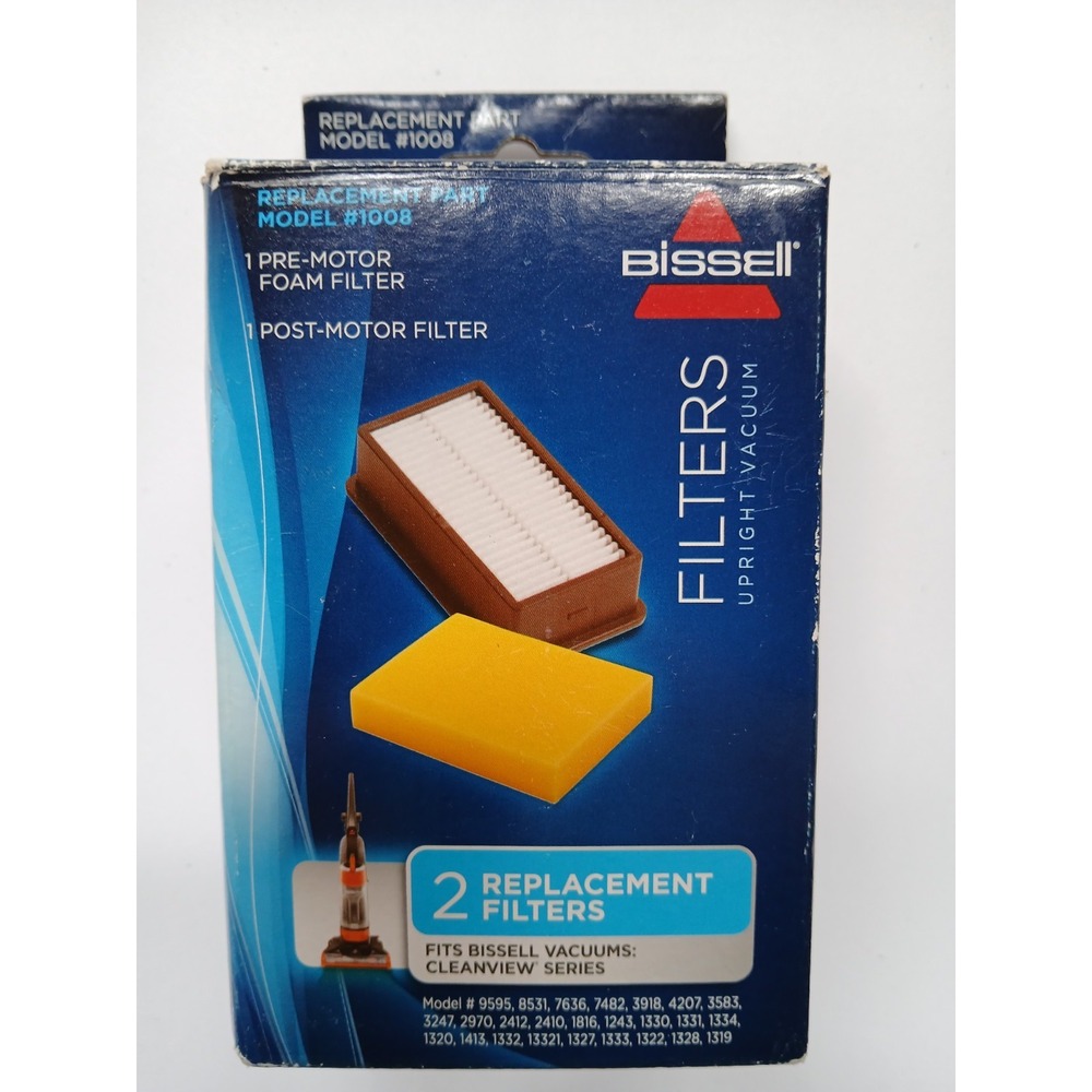 Bissell Cleanview Series Vacuum Replacement Filters Model 1008 Pre Post Motor